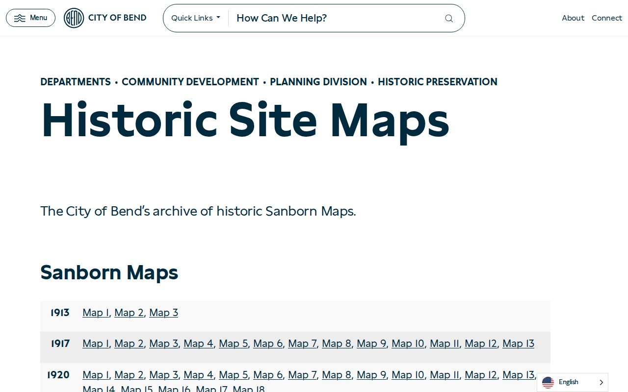 Bend city directory address research with digitized Sanborn maps